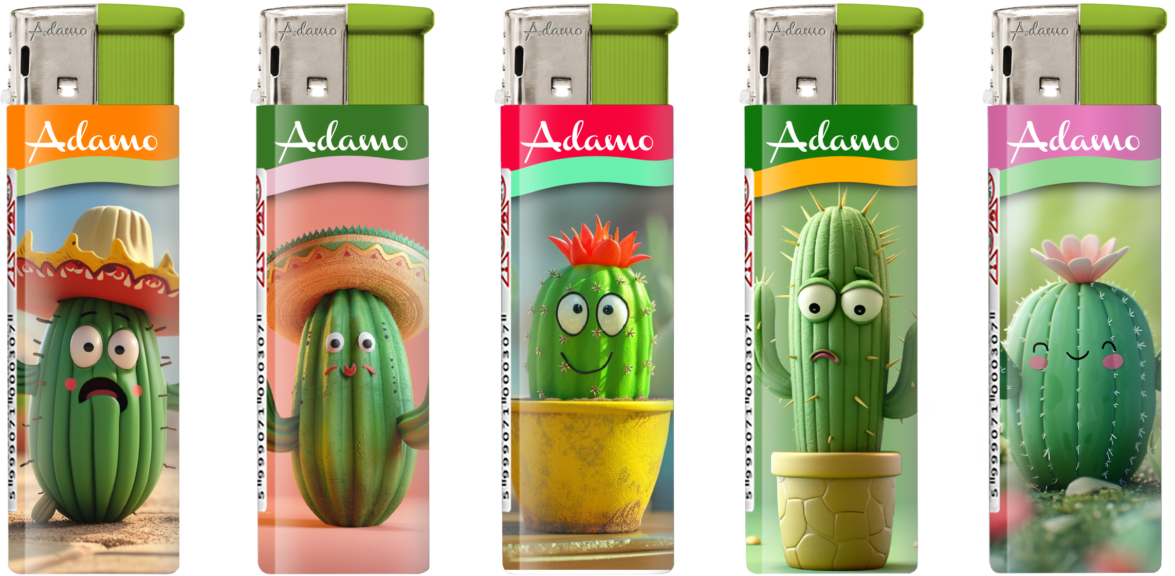 Lighters :: Electronic Lighter :: Electronic Lighter 1881101 Adamo Design  label Cactus