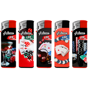 Elektromos Öngyújtó 146098 Adamo Vegyes mintás LED Póker