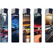 Elektromos Öngyújtó 189422  Adamo Vegyes mintás Skinny Autók