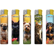 Elektromos Öngyújtó 189427  Adamo Vegyes mintás Skinny Kutyák és macskák