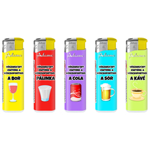 Electronic Lighter 181249 Adamo Design label Fix flame Colorful Drinks
