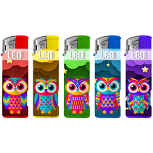 Electronic LED Lighter 146077 colorful owls