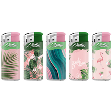Electronic Lighter 112021 Matteo Design label Mini Pink tropical