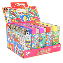 Vihar Öngyújtó 121033 Matteo Fix lángos Vegyes mintás Pop art