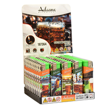 Electronic Lighter 187364 Adamo Design label Slim Beer and football