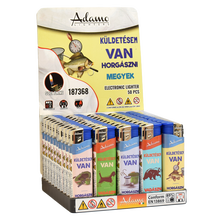 Electronic Lighter 187368 Adamo Design label Slim Fishing and hunting