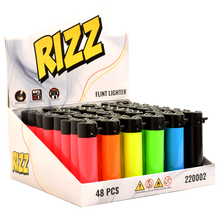 Flint Lighter 220002 RIZZ Matteo Round HC Neon POYGB