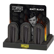 Öngyújtó fém CM0S054X tűzköves Clipper Matt fekete