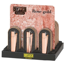 Öngyújtó fém CM0S057X tűzköves Clipper rose gold