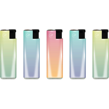 Turbo Lighter 173735 Matteo in metal case with touchable label Pastel gradient