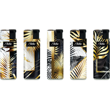 Turbo Lighter 173736 Matteo in metal case with touchable label Tropical gold