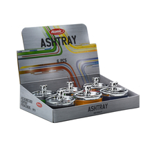 Ashtray 0211216 Atomic spinning Metal with Bear pusher 6 colors 9,5 cm