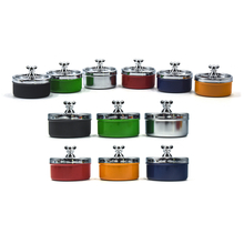 Ashtray 0211216 Atomic spinning Metal with Bear pusher 6 colors 9,5 cm