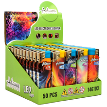 Electronic Lighter 146103 Adamo Design label LED Colorful