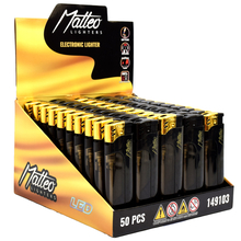Electronic Lighter 149103 Matteo LED Gold&Black