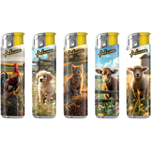Electronic Lighter 187413 Adamo Design label Slim Farm animals