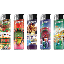 Electronic Lighter 187417 Adamo Design label Slim Casino