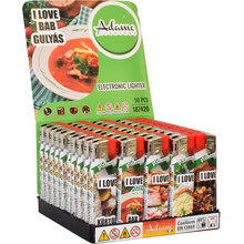 Electronic Lighter 187420 Adamo Design label Slim Hungarian food