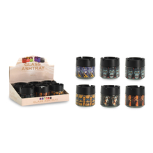 Ashtray GA317 Glass round wind proof Animals