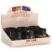 Ashtray GA317 Glass round wind proof Animals