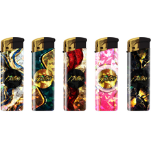 Electronic Lighter 165019 Matteo Mirror label Elegant circle