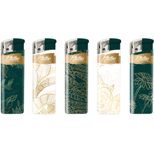 Electronic Lighter 182034 Matteo Touchable label Gold plants