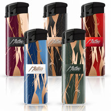Electronic Lighter 182037 Matteo Touchable label Colorful gold