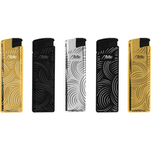 Electronic Lighter 184112 Matteo in Metal case Gold pattern