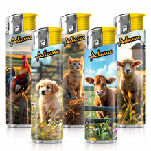 Elektromos Öngyújtó 187413 Adamo Vegyes mintás Slim Farm állatok