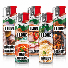 Elektromos Öngyújtó 187420 Adamo Vegyes mintás Slim Magyaros ételek