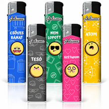 Electronic Lighter 189428 Adamo Design label Skinny HUN text 1