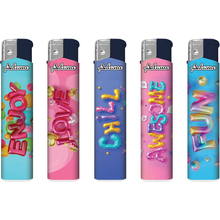 Electronic Lighter 189436 Adamo Design label Skinny Positive text