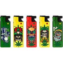 Turbo Lighter 173040 Matteo in Metal case Weed Skulls