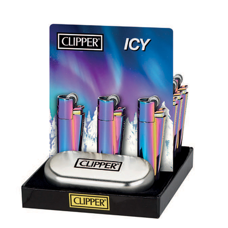 Öngyújtó fém CM0S019 tűzköves Clipper kaméleon