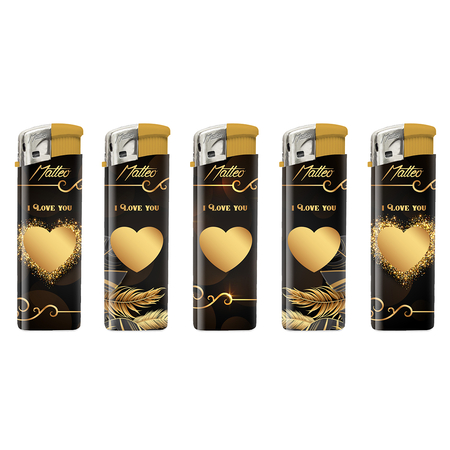 Electronic Lighter 168006 Matteo Surprise label Art Deco