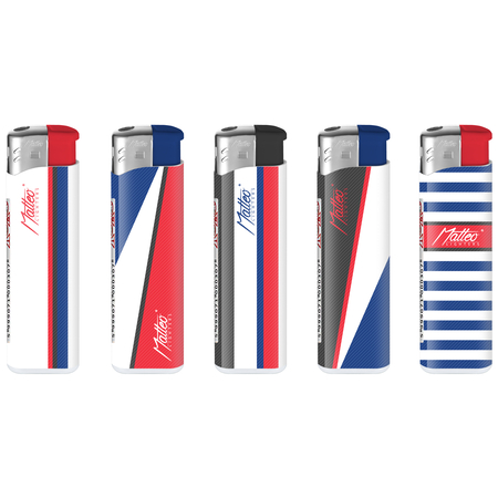 Electronic Lighter 131208 Matteo Soft Touch Red blue