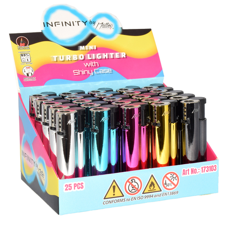 Turbo Lighter 173103 Matteo Infinity in metal case mini CMYK colorful