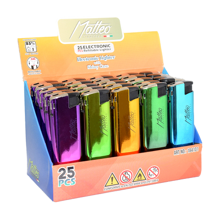 Elektromos Öngyújtó 184101 Matteo Fémtokos sima átmenetes