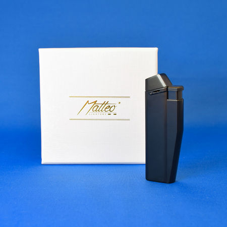 Lighter in Gift Box 90354 Matteo Metal shiny black