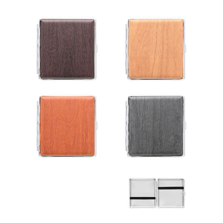 Cigarette case 0410673 Atomic wood design 4 colors
