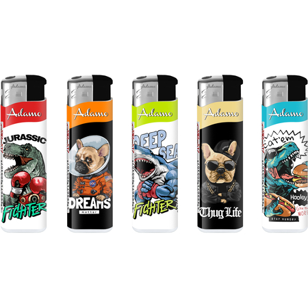 Electronic Lighter 181376 Adamo Design label Fix flame Cool animals