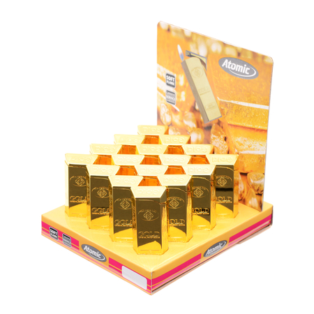 Electronic lighter 2104700 Atomic softflame gold bar