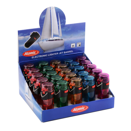 Electronic lighter 2514200 Atomic Barrel blue jetflame 5 colors