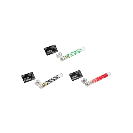 Üveg pipa A340779 üveg színes bliszter 11 cm