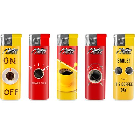 Vihar Öngyújtó 121023 Matteo Fix lángos Vegyes mintás kávé