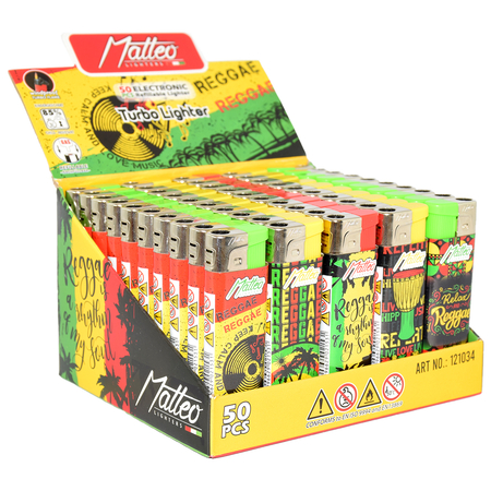 Vihar Öngyújtó 121034 Matteo Fix lángos Vegyes mintás Reggae