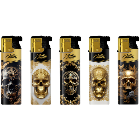 Vihar Öngyújtó 170057 Matteo Extrém kitapintható Arany koponya