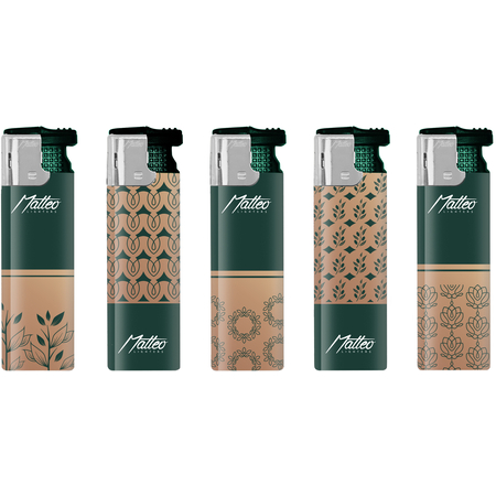 Vihar Öngyújtó 178221 Matteo Gumírozott Smaragd díszek