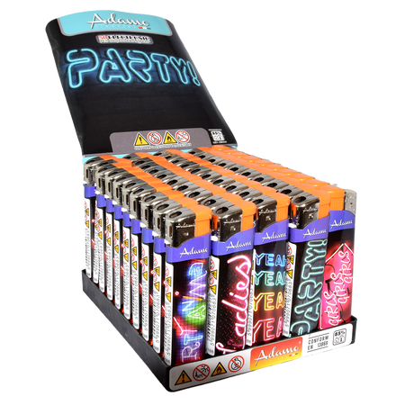 Electronic Lighter 189305 Adamo Design label Skinny neon