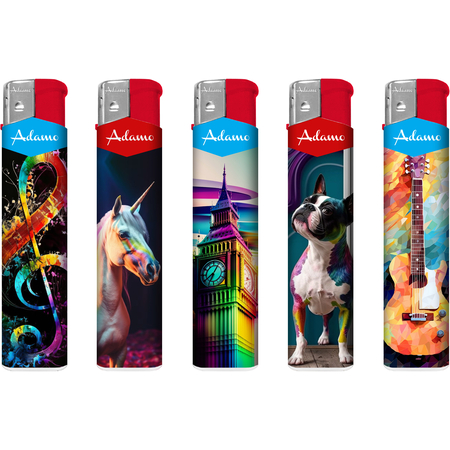 Elektromos Öngyújtó 189323 Adamo Vegyes mintás Skinny Színes hangulat